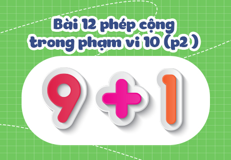 Bài 2. Phép cộng trong phạm vi 10 (Phần 2)