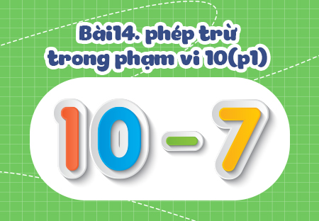 Bài 4. Phép trừ trong phạm vi 10 (Phần 1)