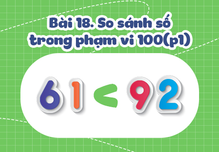 Bài 2. So sánh số trong phạm vi 100 (Phần 1)