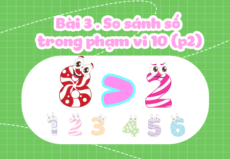 Bài 3. So sánh số trong phạm vi 10 (Phần 2)